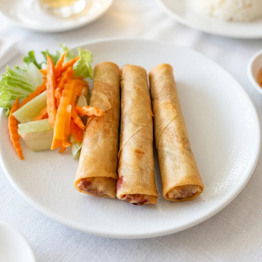Crispy Vietnamese spring rolls (Cha Gio) served in Kingsland, Calgary