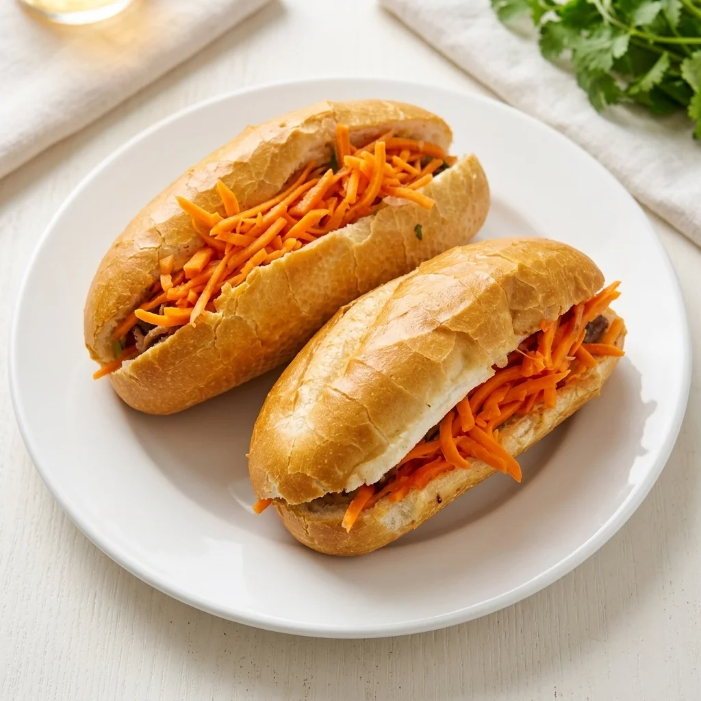 Banh Mi Vietnamese sub with crispy baguette at Lê La in Calgary SE
